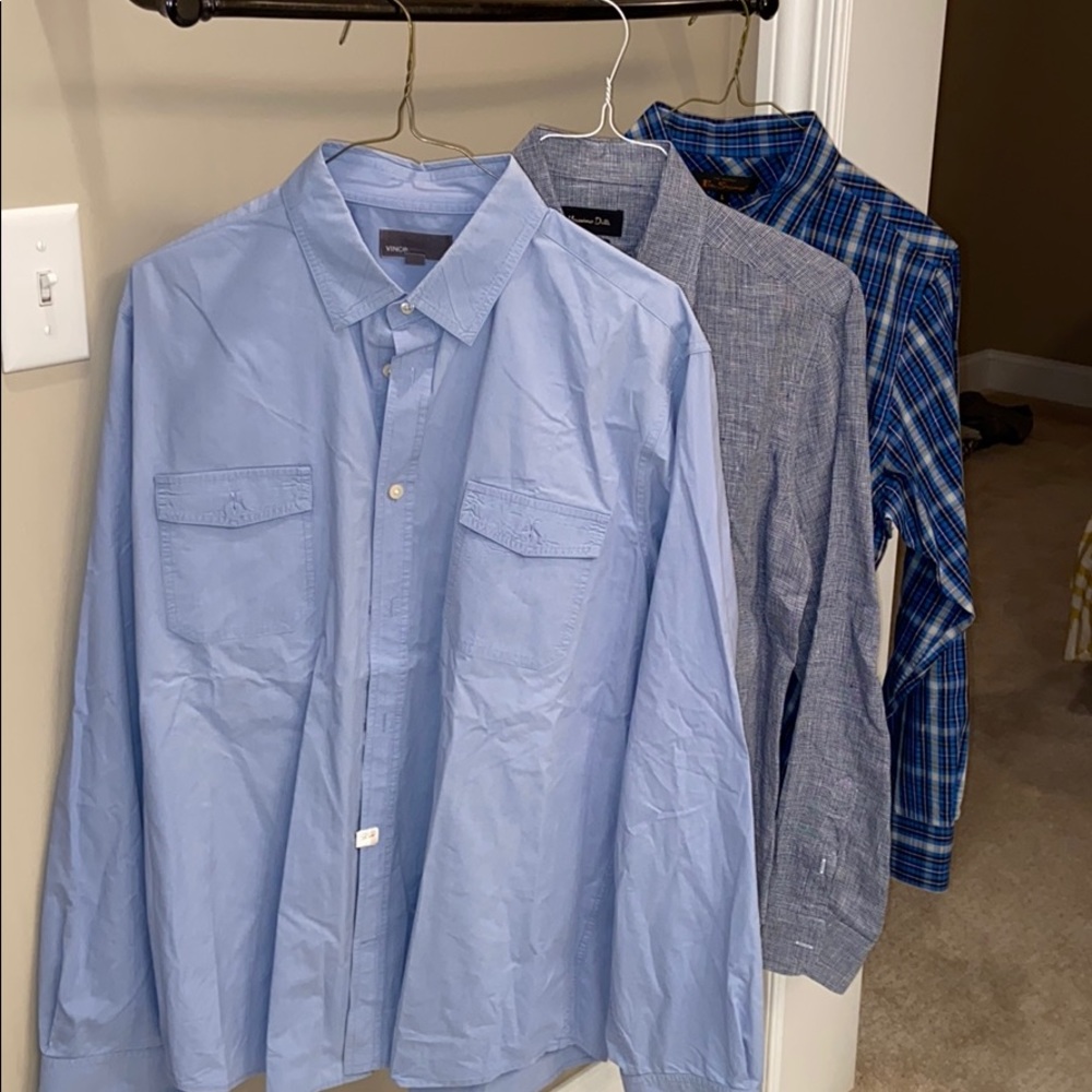 3 designer brand dress shirts
